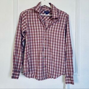 Pendleton Women’s V Neck Buttoned Plaid Shirt-NWOT